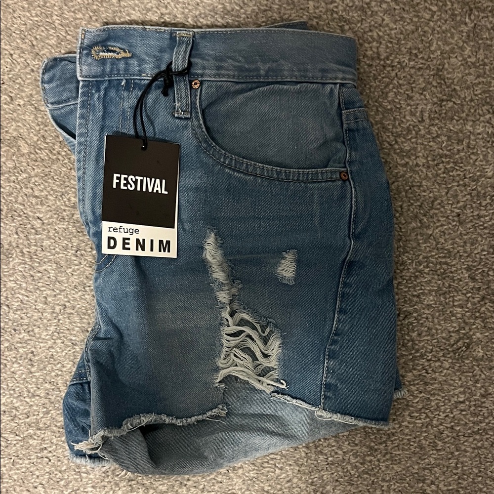 Refuge Blue Jean Shorts